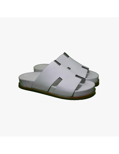 Sandália em Couro Birken feminina Satin Branca