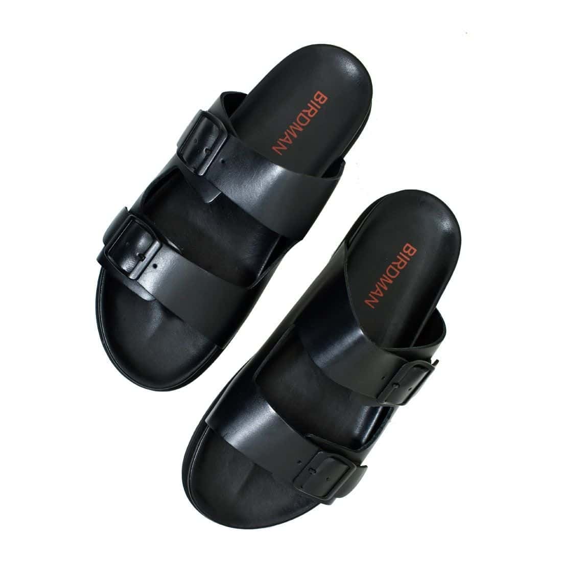 Sandália Birken Couro Birdman Preto — detalhe 2, sandália masculina em couro Stock Sandals