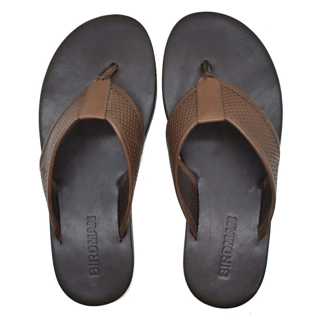 Chinelo Masculino Couro El Paso Café — vista principal, sandália masculina em couro Stock Sandals