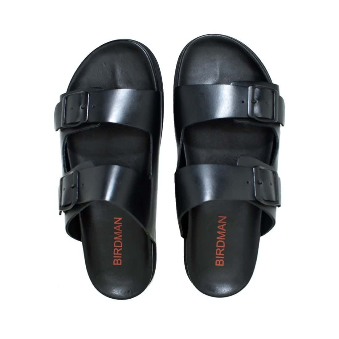 Sandália Birken Couro Birdman Preto — detalhe 3, sandália masculina em couro Stock Sandals