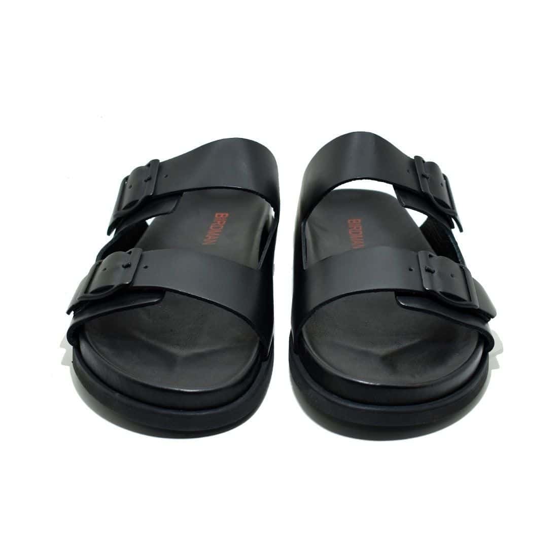 Sandália Birken Couro Birdman Preto — detalhe 5, sandália masculina em couro Stock Sandals