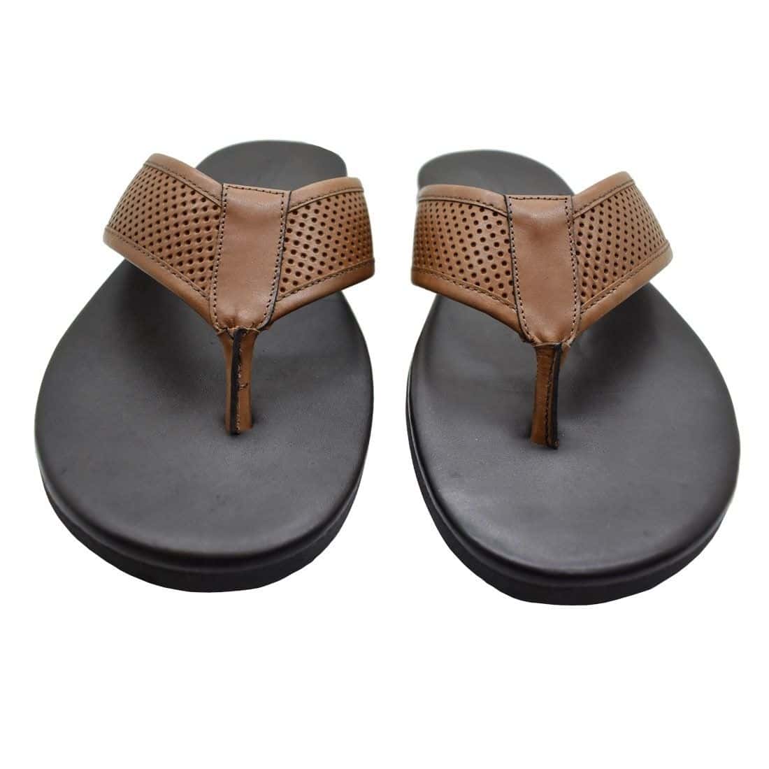 Chinelo Masculino Couro El Paso Whisky — detalhe 5, sandália masculina em couro Stock Sandals