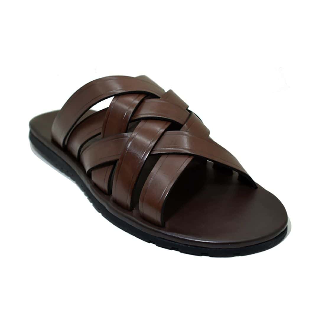 Sandália Masculina Couro Oberyn Café — detalhe 4, sandália masculina em couro Stock Sandals