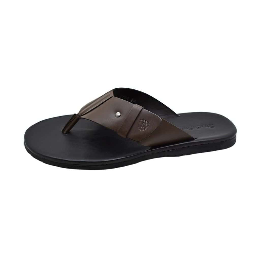 Chinelo Masculino Couro Castiel Café — detalhe 4, sandália masculina em couro Stock Sandals