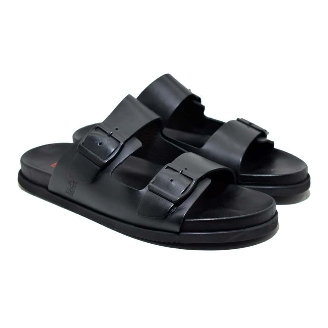 Sandália Birken Couro Birdman Preto — vista principal, sandália masculina em couro Stock Sandals