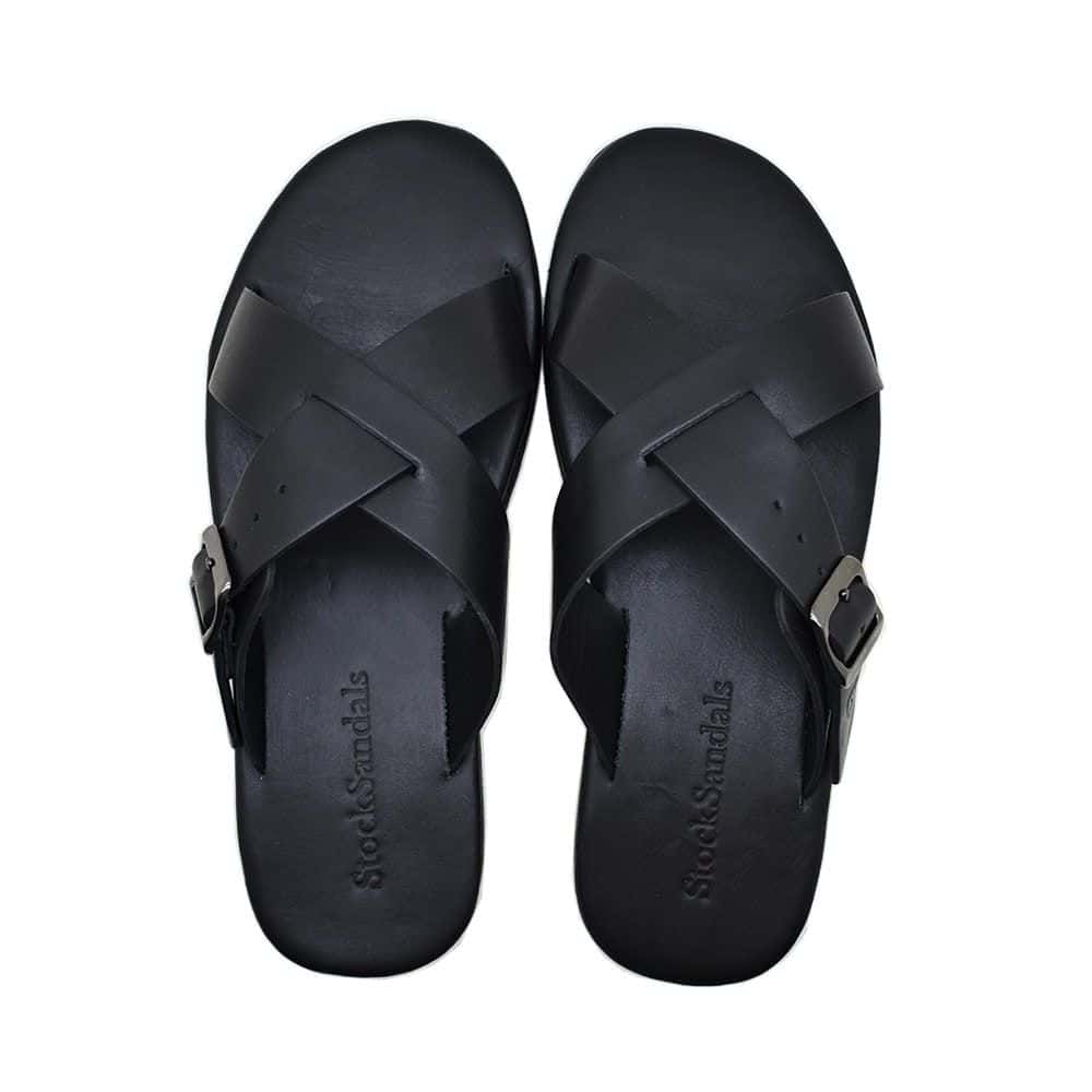 Sandália Masculina Couro Argo Preta — detalhe 1, sandália masculina em couro Stock Sandals