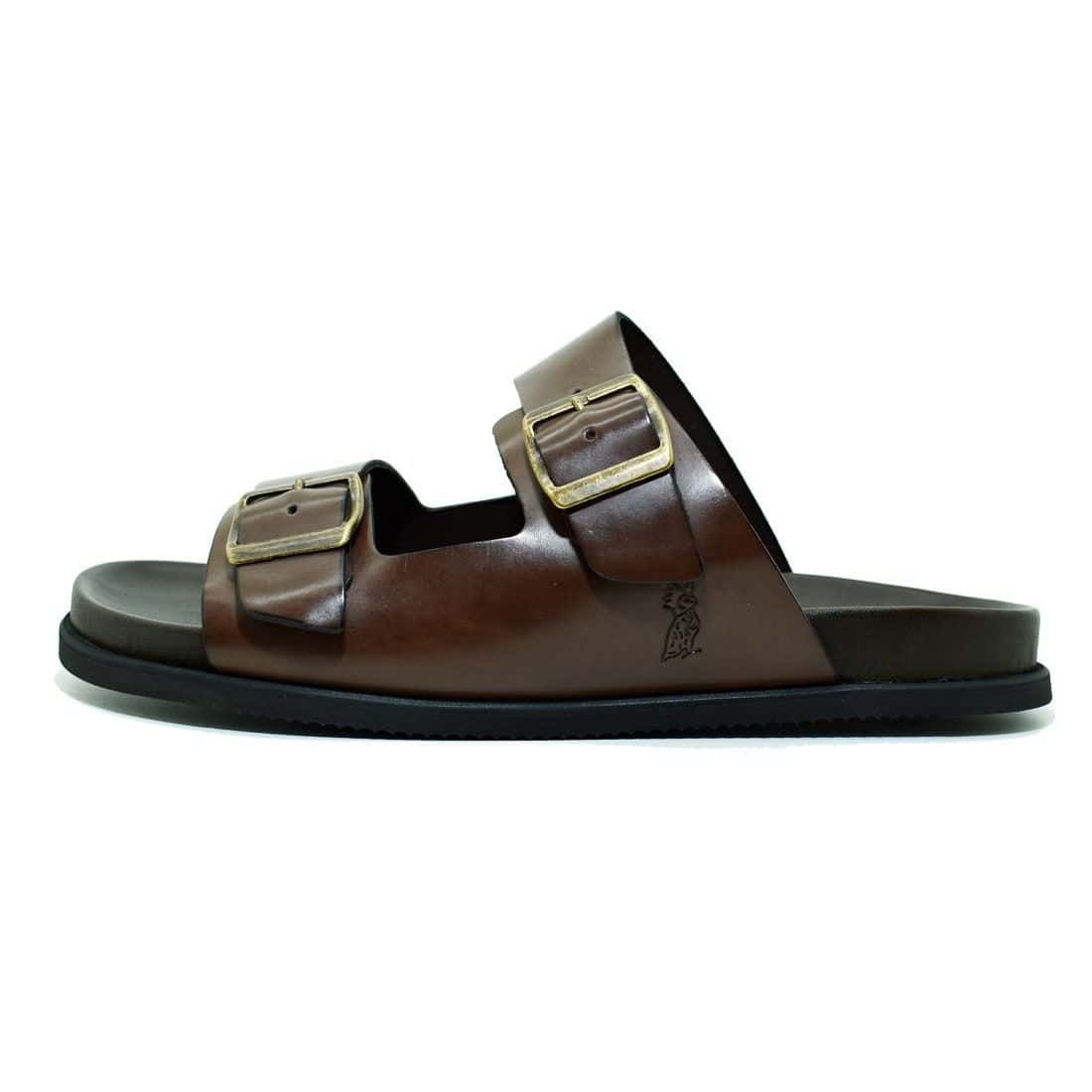 Sandália Birken Couro Birdman Café — detalhe 5, sandália masculina em couro Stock Sandals