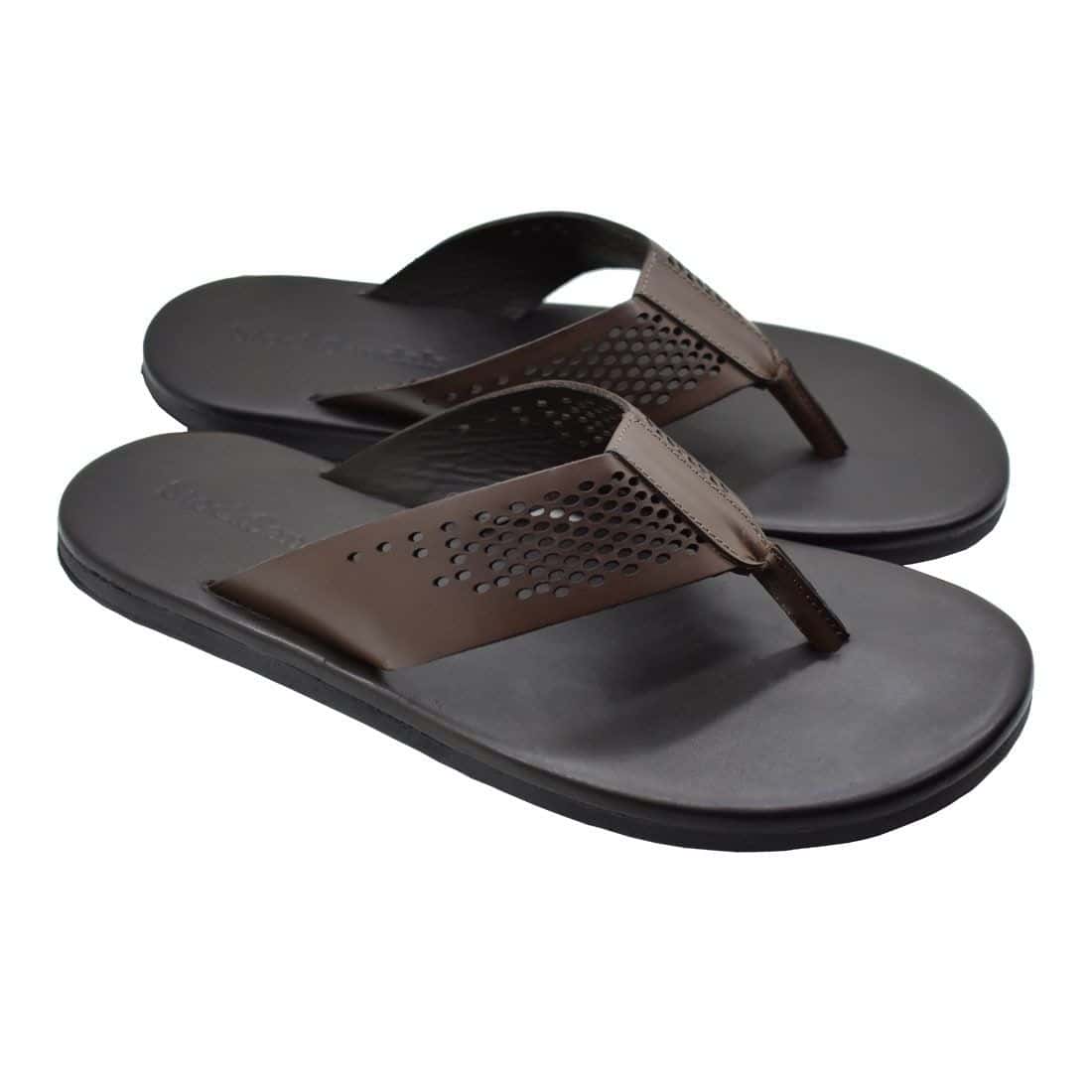 Chinelo Masculino Couro Dubai — vista principal, sandália masculina em couro Stock Sandals