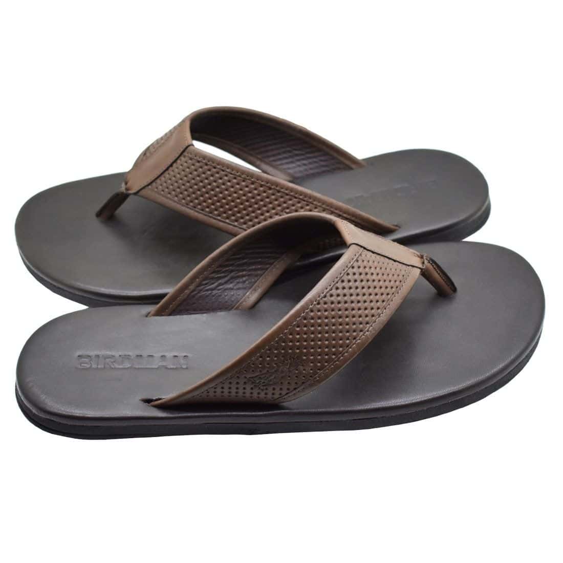 Chinelo Masculino Couro El Paso Café — detalhe 3, sandália masculina em couro Stock Sandals