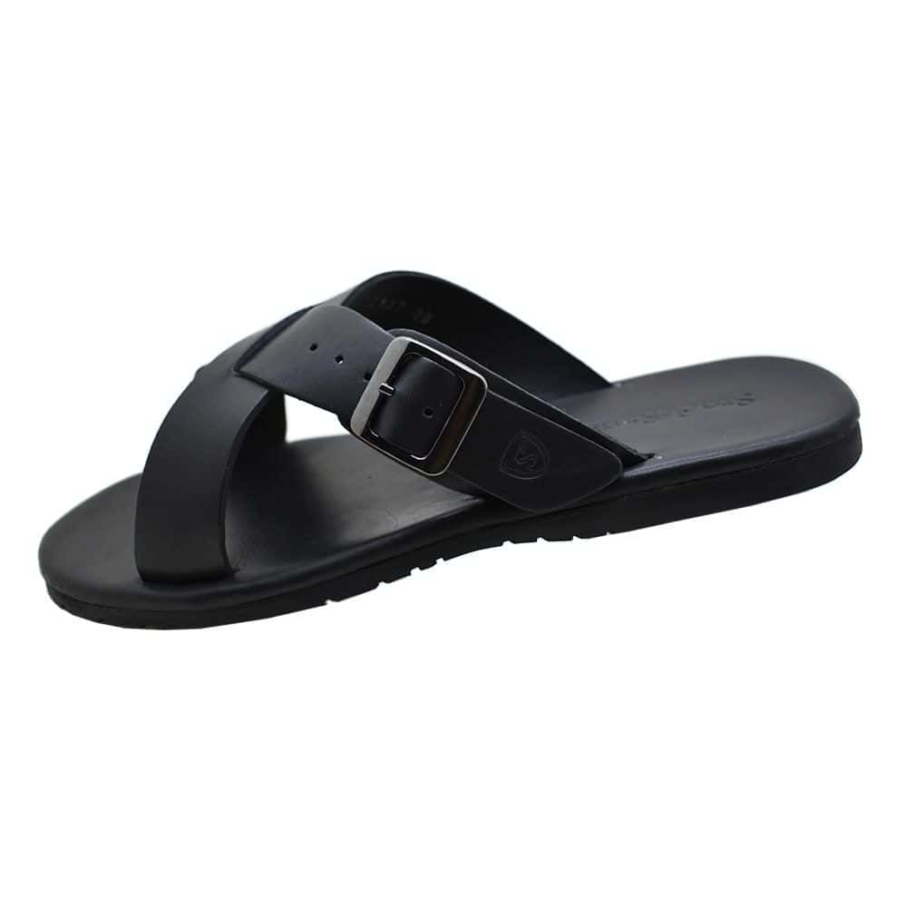 Sandália Masculina Couro Argo Preta — detalhe 4, sandália masculina em couro Stock Sandals