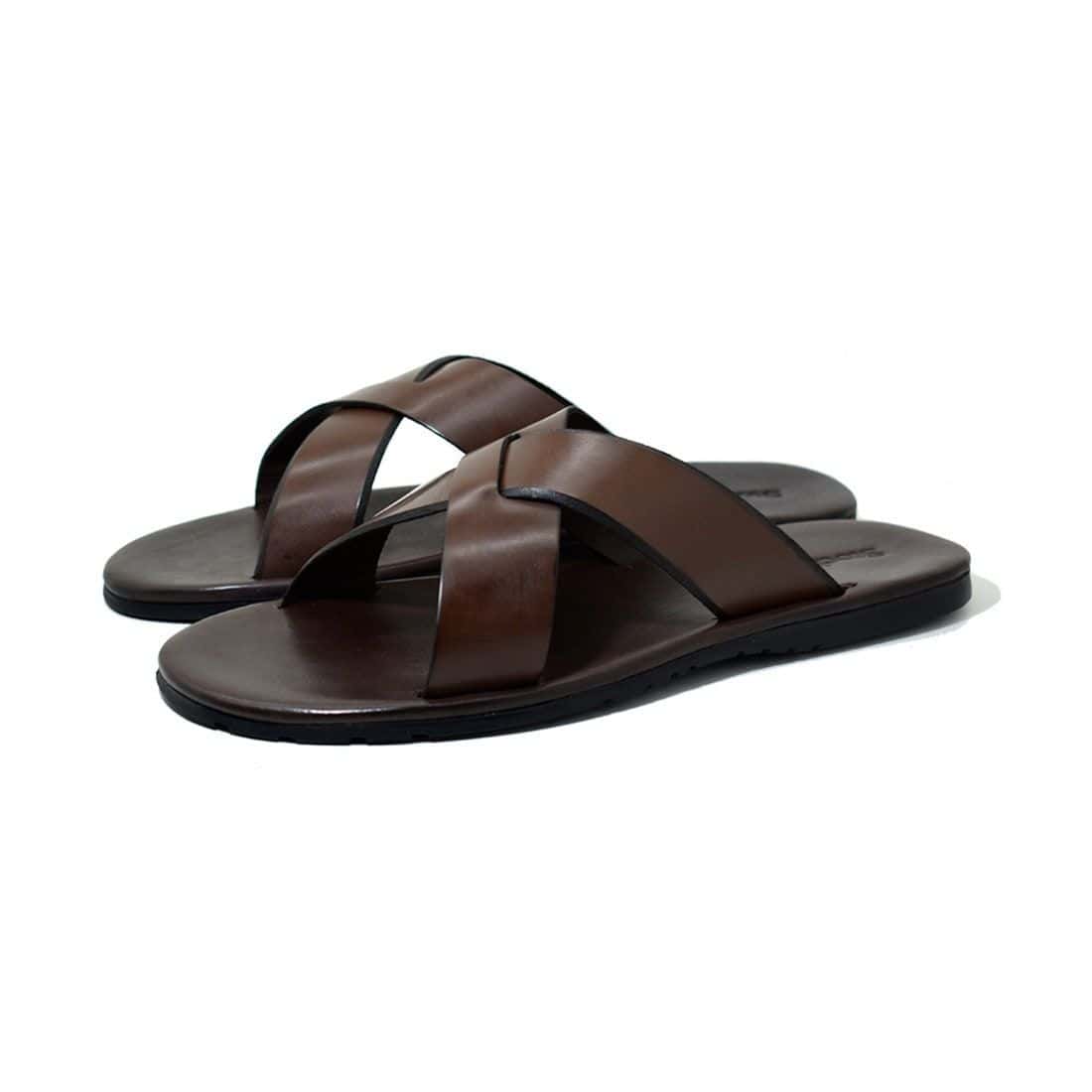 Sandália de Couro Valley Café — detalhe 4, sandália masculina em couro Stock Sandals