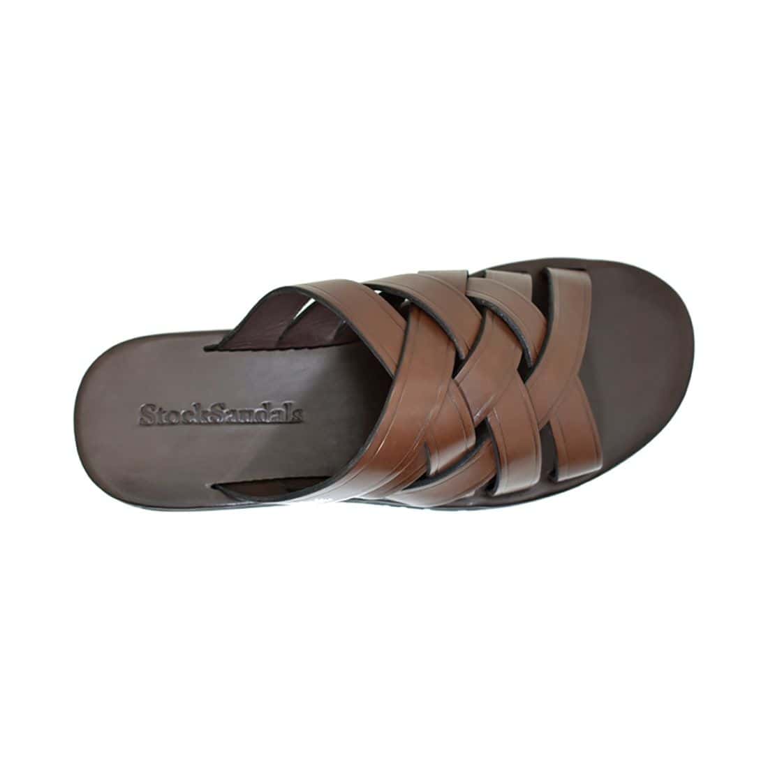 Sandália Masculina Couro Oberyn Café — detalhe 1, sandália masculina em couro Stock Sandals