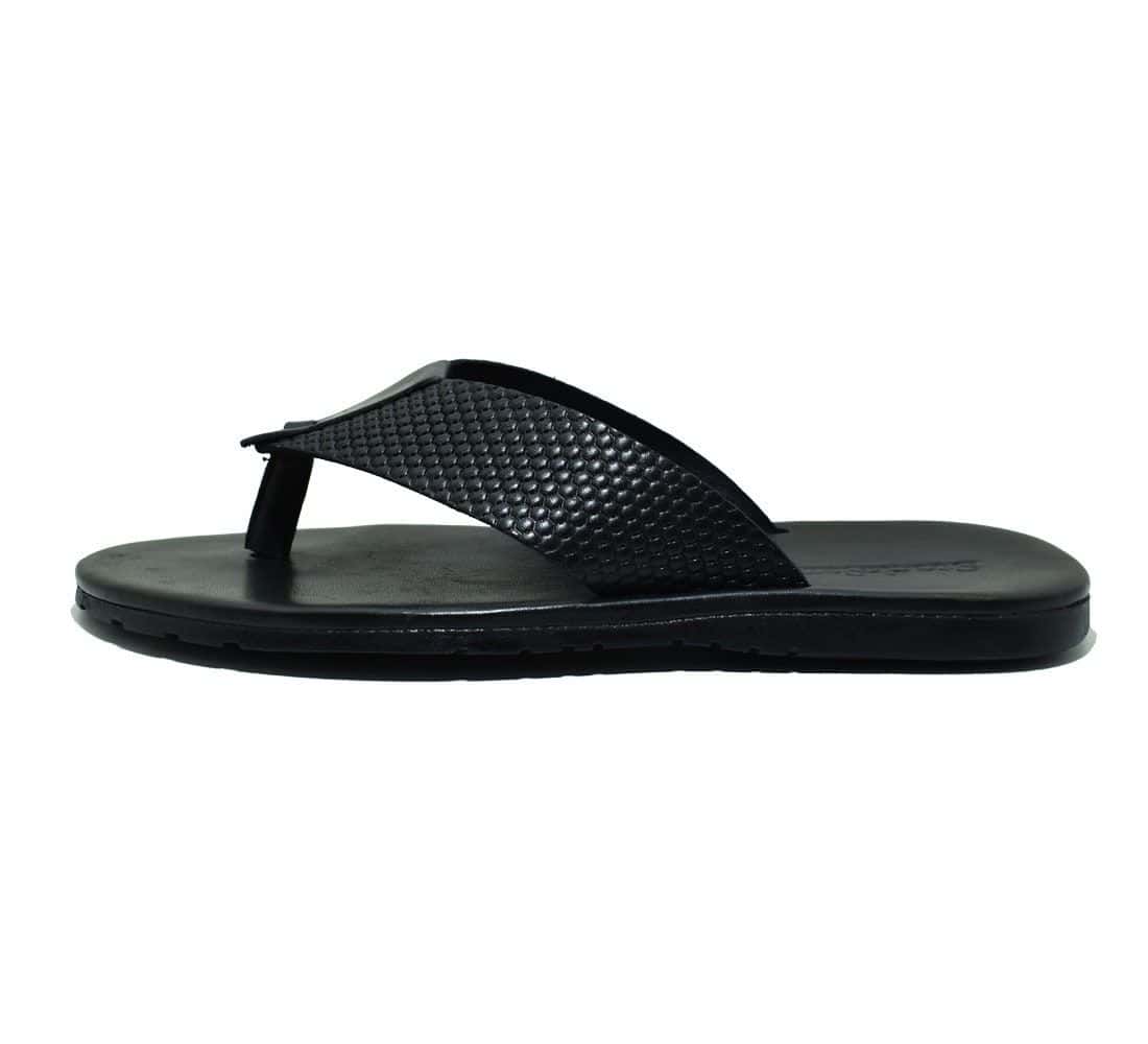 Chinelo Couro Colby Preto — detalhe 4, sandália masculina em couro Stock Sandals