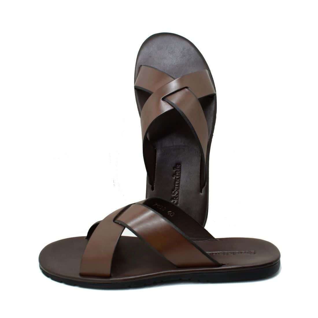 Sandália de Couro Valley Café — detalhe 3, sandália masculina em couro Stock Sandals