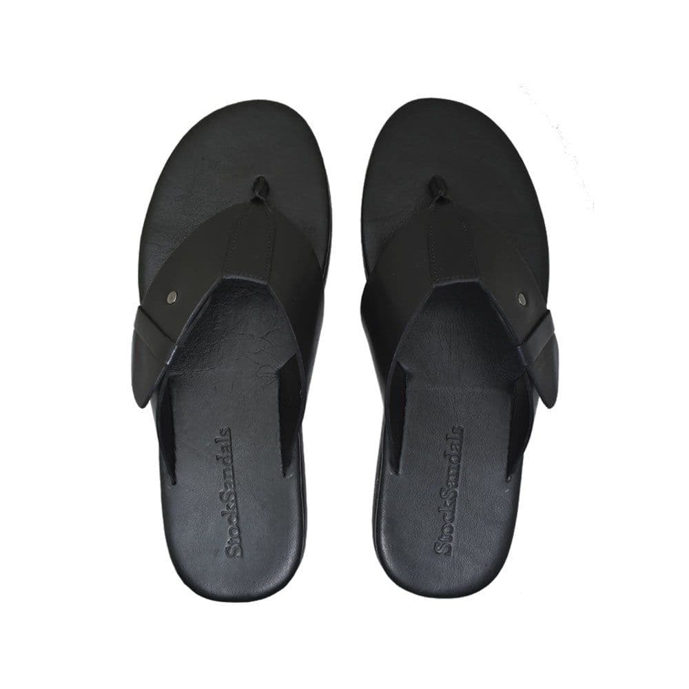 Chinelo Masculino Couro Castiel Preto — Stock Sandals