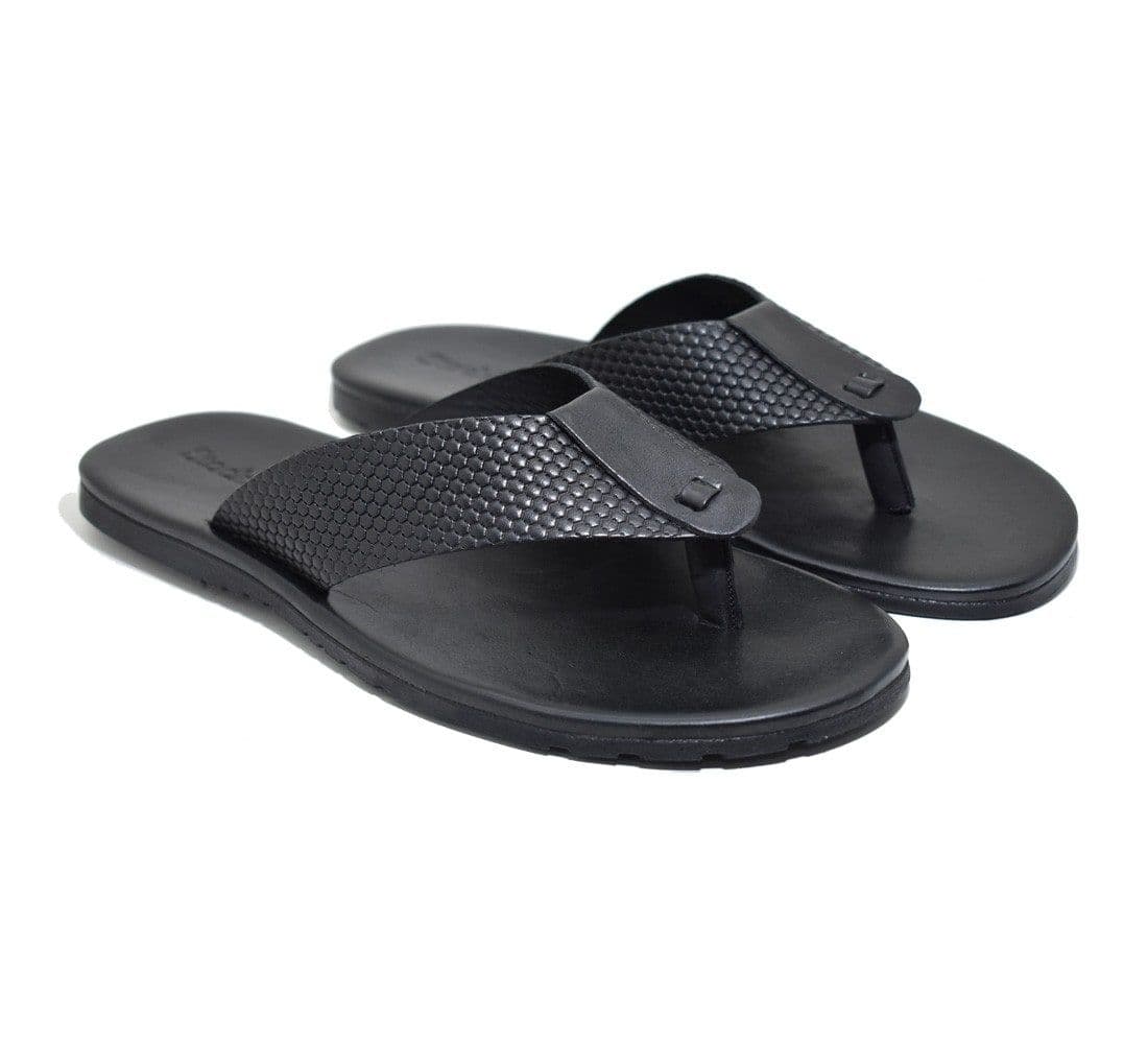 Chinelo Couro Colby Preto — Stock Sandals