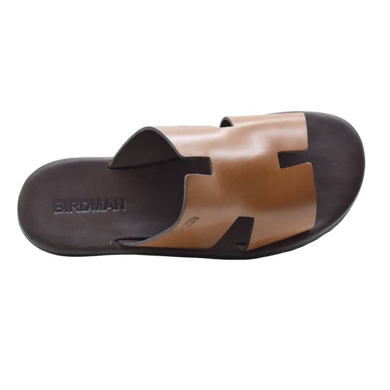 Sandália em Couro Santorini Whisky — Stock Sandals