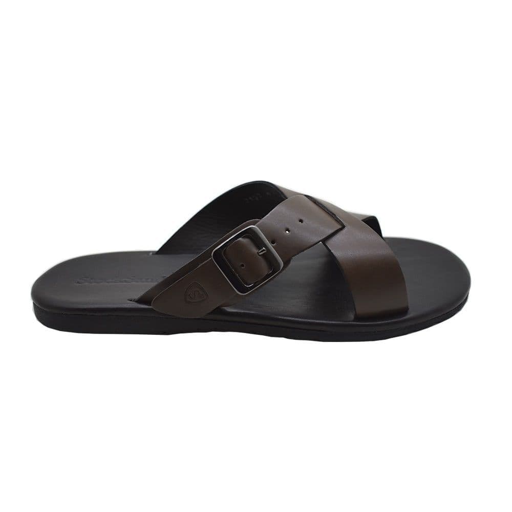 Sandália Masculina Couro StockSandals Argo Café — Stock Sandals