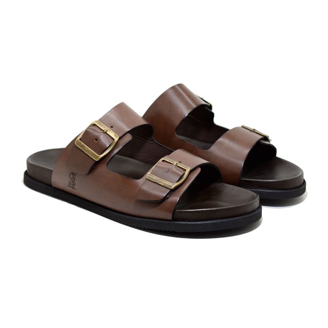 Sandália Birken Couro Birdman Café — Stock Sandals